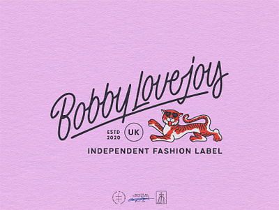 Bobby Lovejoy Alternative Logo animal brand design brand identity branding branding design fashion hand drawn hand lettering handlettering identity design lettering logo logo design mascot playful tiger type typography vintage visual identity