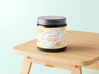 Label Design for Nurture Nest brand branding children design digital digital art graphic design health healthcare identity branding illustration kids label label design minimal modern package package design skin care skincare