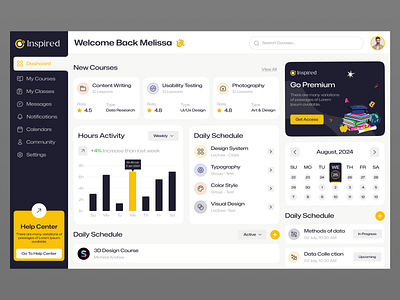 Educational Dashboard Design campus dashboard clean website dashboard design education app educational educational app educational platform learning app learning website minimal online class online education onlinelearning teaching ui uiux ux web website