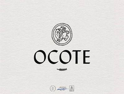 Ocote Master Logo animal antique badge brand design brand identity branding branding design emblem hand drawn handdrawn identity design illustration lettering logo logo design medieval mythical type vintage visual identity