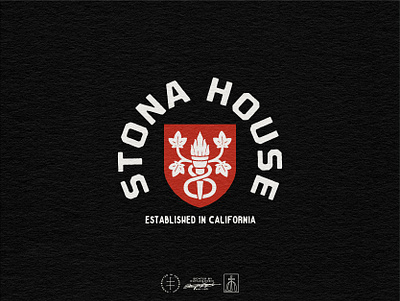 Stona House Logo System badge brand design brand identity branding branding design california classic coat of arms college crest fashion hand drawn identity design logo logo design logodesign university varsity vintage visual identity