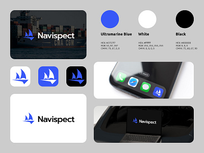 Navispect Logo branding business logo logos mockup modern simple software tech