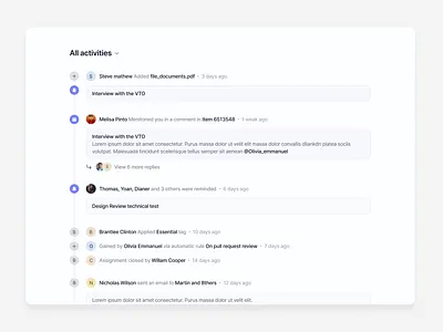 Activity Feed - Daily UI 047 daily ui