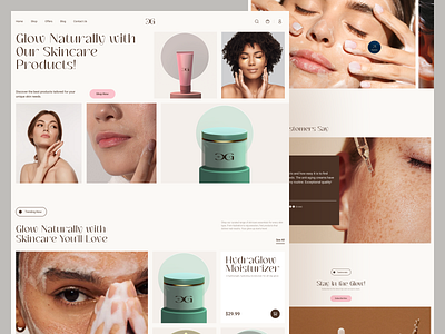 Clow-Glow : Skincare Website alif beauty care design e commerce health product home page landing medicin modern page pages site skin skin care ui ux web web design website