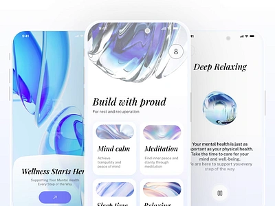 Ai mental health app design ai app ai app design app app animation app design app designer app developer brain app calming app clean app health app meditate app meditation app mental health app mental health app design mind app mindfulness app ui animation