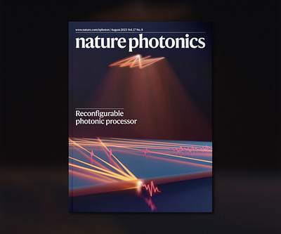 Nature Photonics Cover Artwork 3d blender graphic design illustration journal nature photonics physics sicence