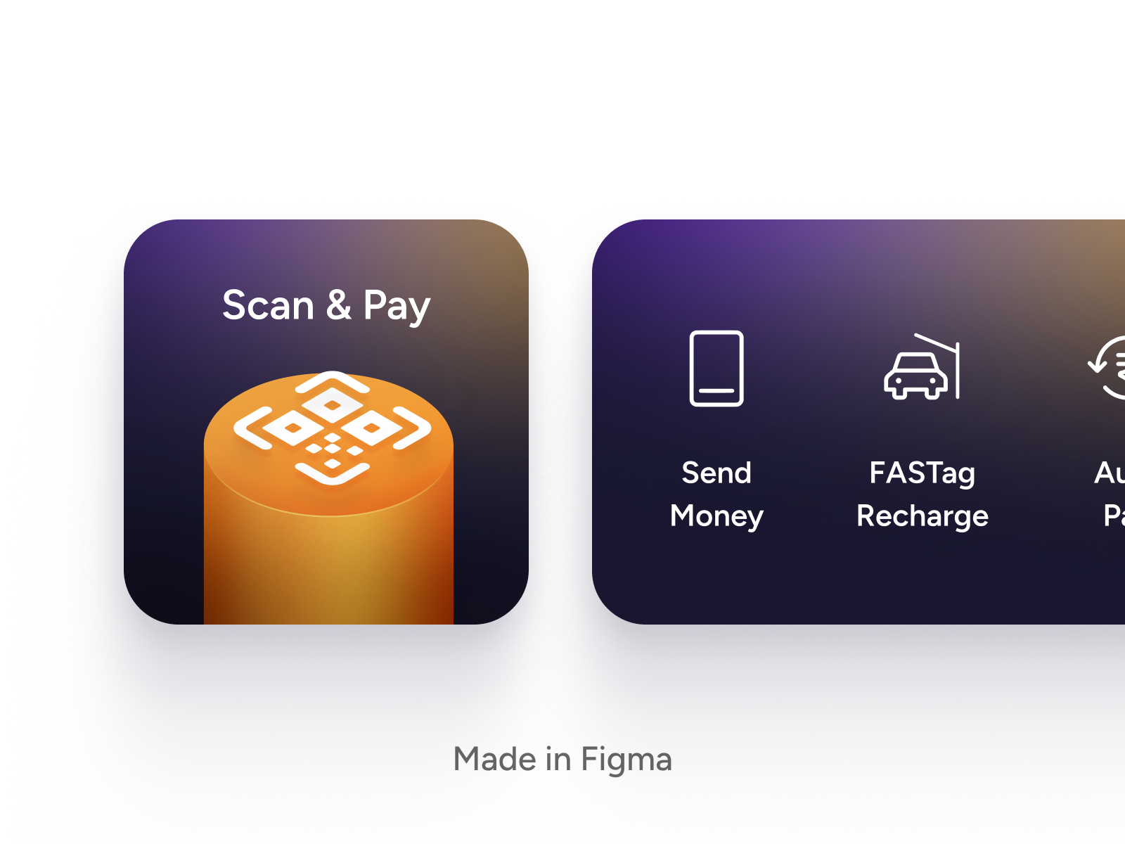 iOS Widget - Scan & Pay android app apple concept control design ios mobile panel ui ux widget