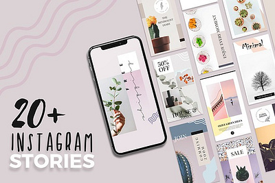 Instagram Stories Template banner blog creative facebook fashion instagram instagram stories template instagram template instagram template mockup instagram template story media minimal modern post promotions social stories story template templates