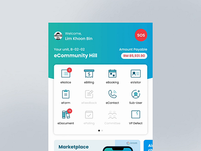 eCommunity apartment building community condominium figma management mobile mobileapp property prototype realestate ui uidesign userinterface ux uxdesign