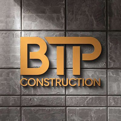 BTP Construction logo Design For Construction Business shape