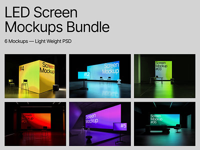 LED Screen Mockups Bundle free mockup freebie led screen mockup mokcup screen mockup