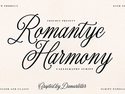 Romantyc Harmony branding design font identity illustration lettering logo type typography ui