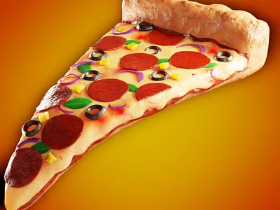 Pizza 3d animation art blender food