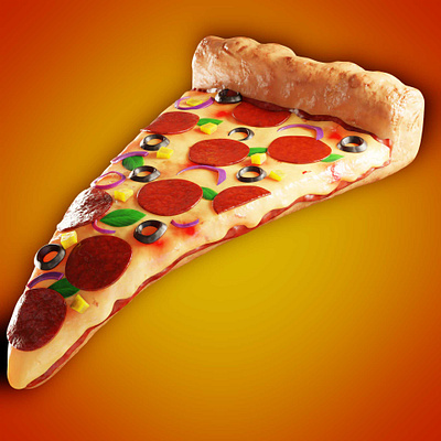 Pizza 3d animation art blender food