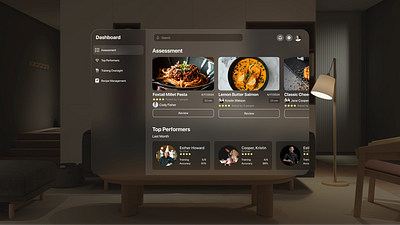 XR App/Dashboard Design for Restaurants ar app design dashboard design restaurant app design restaurant dashboard ui ux design xr app design xr design