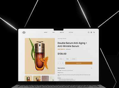 Ecommerce Product View Concept cream design ecommerce landing page skincare ui ui design uiux web web design