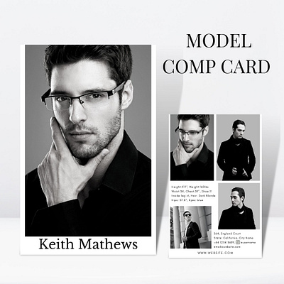 Model Comp Card diy model comp card fashion resume model model portfolio model zed card modeling photo card