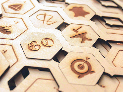 Wooden Board Game board board game branding diy entertainment family game hex hexagonal laser cutting minimalistic package packaging paperboard party pizza plywood puzzle puzzles tabletop