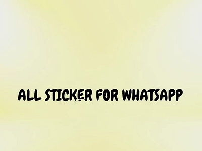 ALL STICKERS FOR WHATSAPP (Video Ad) ads animation appstore business branding compaign videos motion graphics playstore promotional video video ads