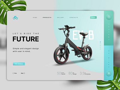 E-Bike Product_Home page app graphic design productdesign ui ux design webdesign