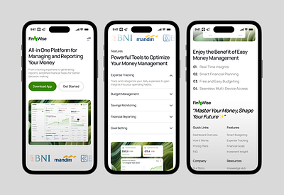 Finwise Official Website design figma ui uiux uiuxdesign ux
