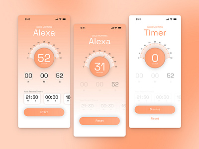 Minimalist Timer App figma mobile app ui uiux