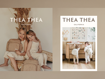 Logo Brand identity Thea Thea bag brand beige lifestyle brand logo refined thea the