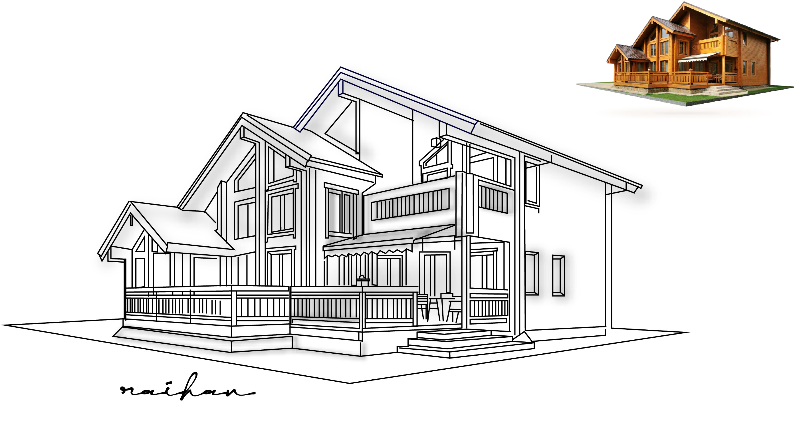 Example of Draw A Black And White Vector Line Art