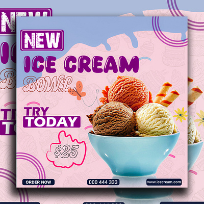 Social Media Post Design For Ice cream Post Design Ads Design ads design business owners canadaclient desig facebook post food instagram post social media ads social media post ukclient ukfood usa usaclient usaowner