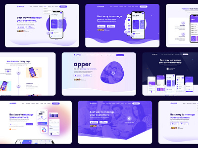 Apper - Mobile App Landing Page Design app clean creative design graphic design ui