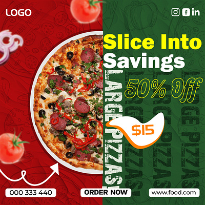 Restaurant Food, Social Media Post Design For Pizza, Ads Design. ads design canadarestaurant owner facebook post food instagram post restaurant restaurant owner social media post design ukrestaurant owner usarestaurant owner