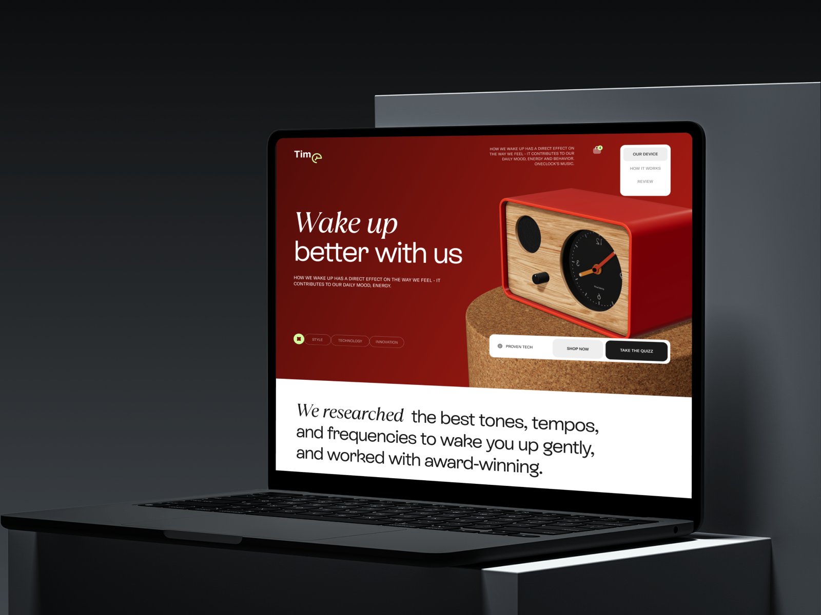 Example of Ecommerce Clock Website