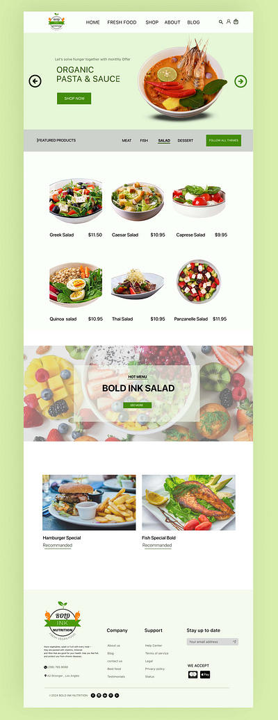 Bold Ink Nutrition design graphic design ui web design