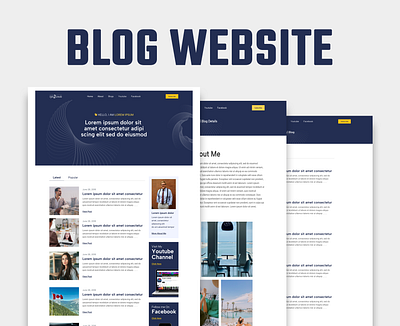 Personal Blog Website Home Page blogs ui ui ux web design web ui website