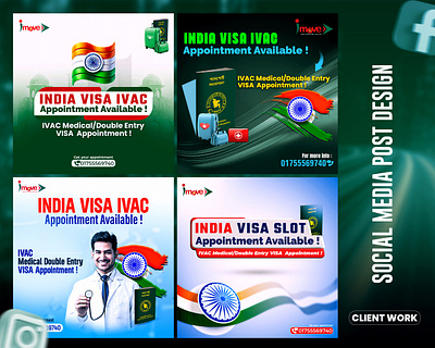 India VFS Appointment Social Media Post Design | Client Work behance clientwork creativedesign designportfolio digitalmarketing graphicdesign graphicdesigner mdshakil shakil socialmediadesign sumvectorxl ui vfsindia visaappointment