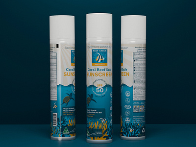 Coral Reef Safe Sunscreen Label Design branding design graphic design graphic designer label label design label designer logo designer marketing nepali graphic designer packaging packaging design packaging designer sunscreen visual identity