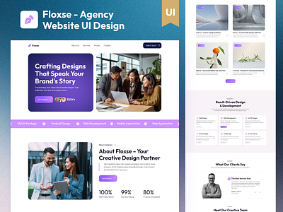 Agency Website UI Design | Floxse agency landing page agency web design landing landing page landing page design sass design ssas ui ui design uiux user interface web design