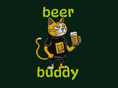 Cat Beer Illustration branding cat cats catsstickers costumize cute cutesticker design illustration illustrationset orange sticker stickers stickerset ui