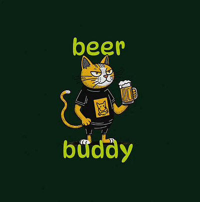 Cat Beer Illustration branding cat cats catsstickers costumize cute cutesticker design illustration illustrationset orange sticker stickers stickerset ui