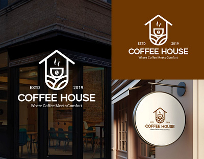 Coffee House Logo Design coffee shop logo cofffe house logo logo design logo maker minimalist logo modren logo