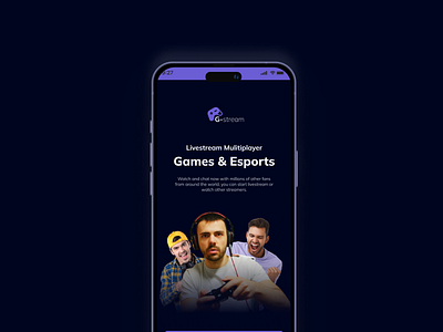 Esports Gamer's Livestream Mobile Ui Platform! app design branding design esports gamers games illustration online games ui ui ux design uidesign ux vector