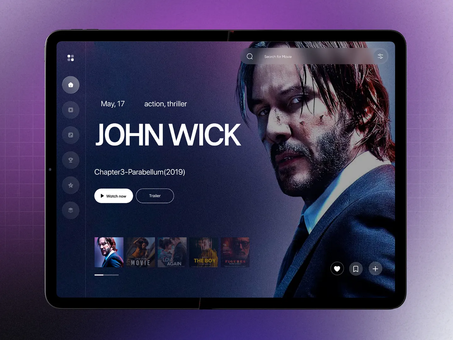 Modern TV Website UI Design for Film Streaming