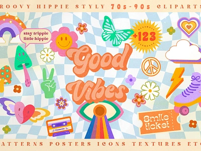 Retro Vibes Art 70s 90s animation graphic design logo motion graphics