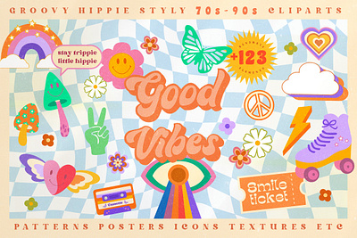 Retro Vibes Art 70s 90s animation graphic design logo motion graphics