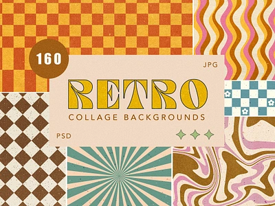 160 Retro Collage Textures animation graphic design logo motion graphics ui