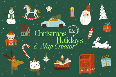 Christmas Holidays & Map Creator 3d animation branding graphic design logo motion graphics ui