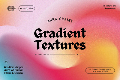 Aura Gradient Grainy Textures 3d animation branding graphic design motion graphics