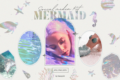 Mermaid Fairytale Sparkle Kit 3d animation graphic design logo motion graphics ui