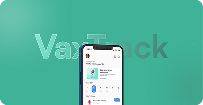 VaxTrack: A Health Management App blog design healthcare medication mobile app ui