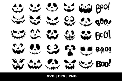 Halloween Scary Pumpkin Faces 3d animation branding graphic design logo motion graphics ui